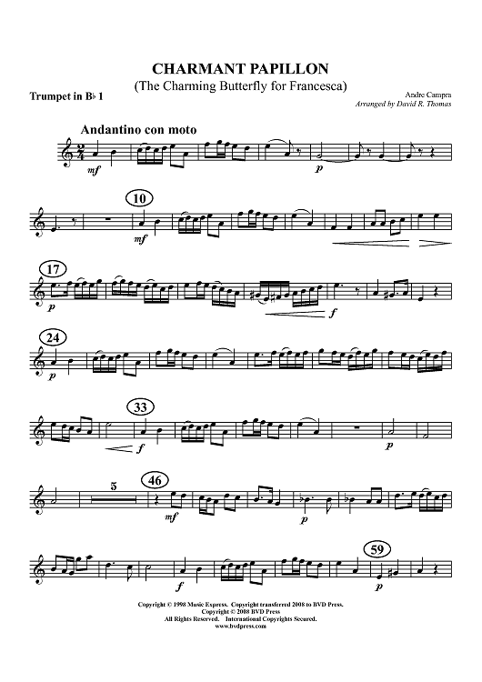 Charmant papillon - Trumpet 1