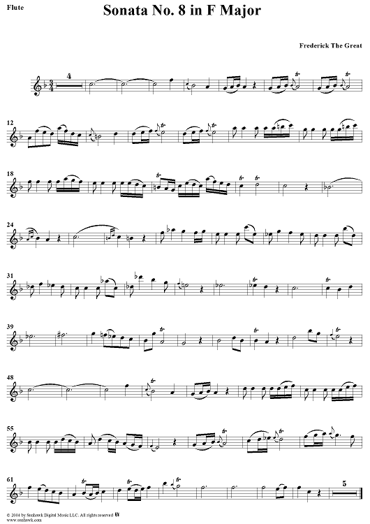 Sonata No. 8 in F Major - Flute