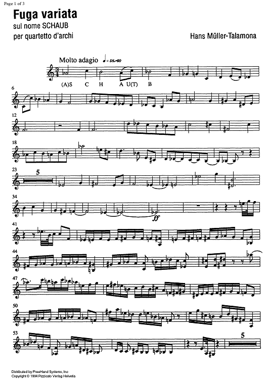 Fuga variata - Violin 2
