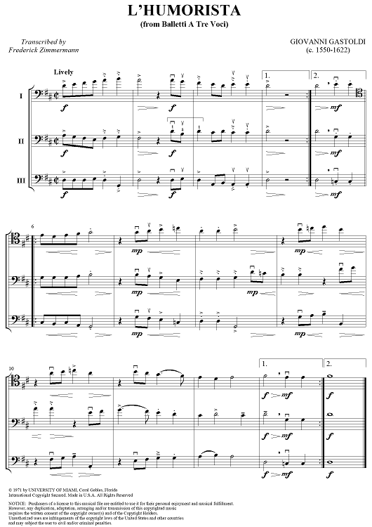 Trios and Quartets for Double Basses, Volume I