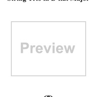 String Trio in B-flat major, Op. 2 No. 1 - Score
