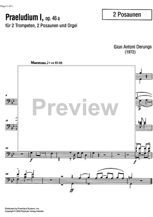 Praeludium I Op.46a - Trombone 1