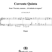 Corrente Quinta, No. 37 from "Toccate, canzone ... di cimbalo et organo", Vol. II