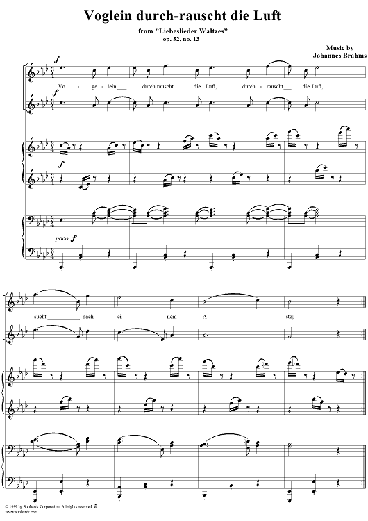 13. Vöglein durch-rauscht die Luft