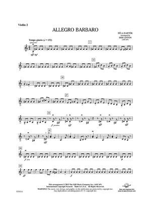 Allegro Barbaro - Violin 2