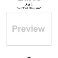 La Traviata, Act 1, No. 4, Valse and Duet. "Un di felice, eterea"