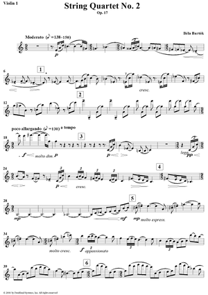 String Quartet No. 2, Op. 17 - Violin 1