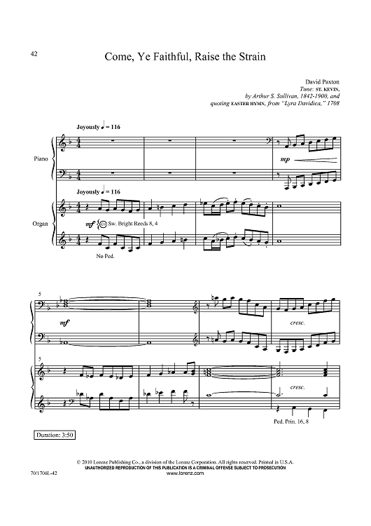 Come, Ye Faithful, Raise the Strain