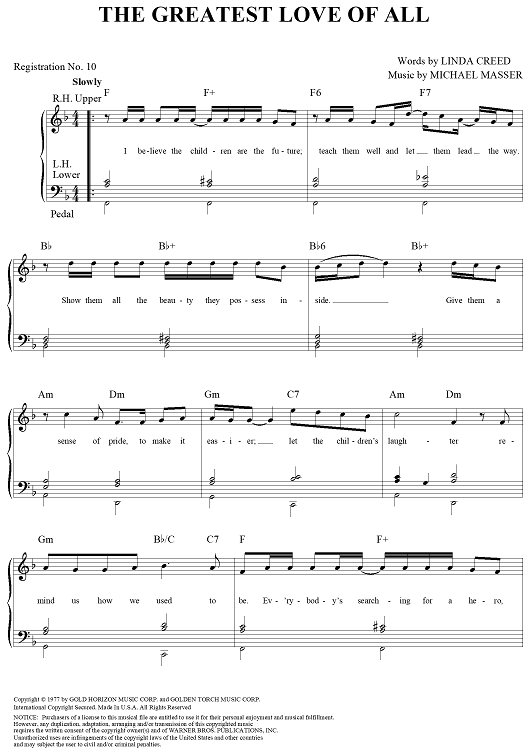 The Greatest Love of All