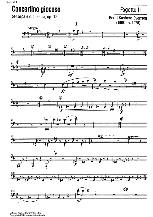 Concertino giocoso Op. 12 - Bassoon 2