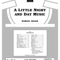 A Little Night and Day Music - Score