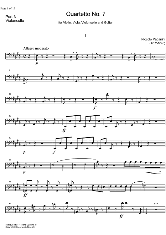 Quartetto No. 7 - Cello