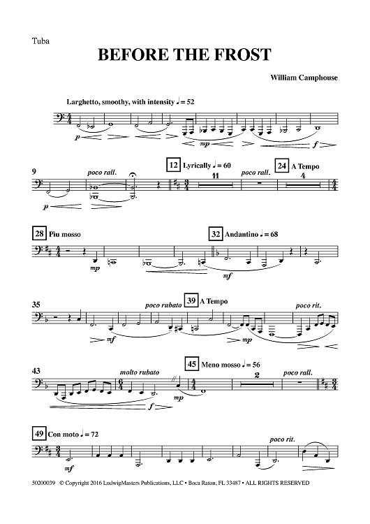 Before the Frost - Tuba