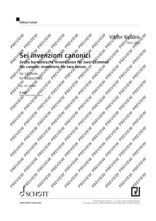 Sest dvouhlasých kánonických invencí