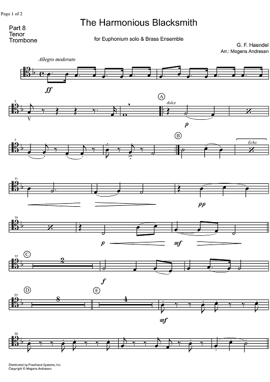 The Harmonious Blacksmith HWV 430 - Tenor Trombone