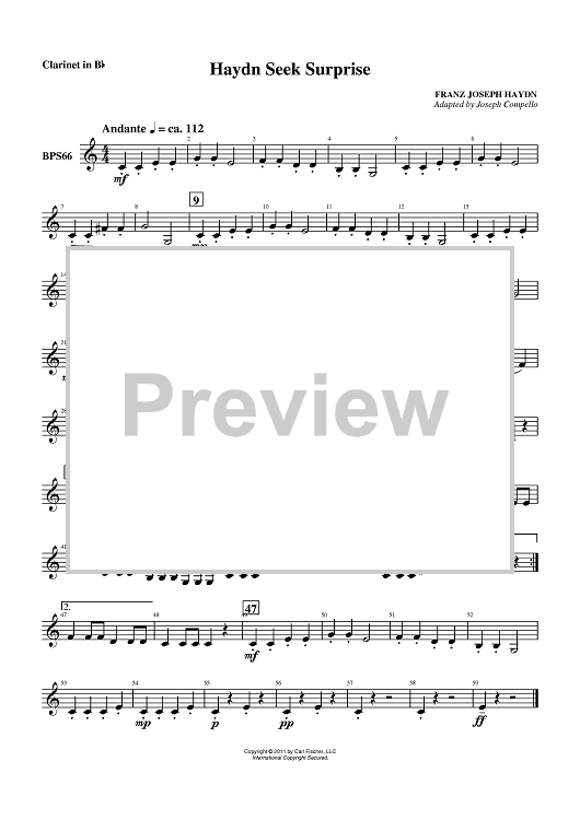 Haydn Seek Surprise - Clarinet in Bb