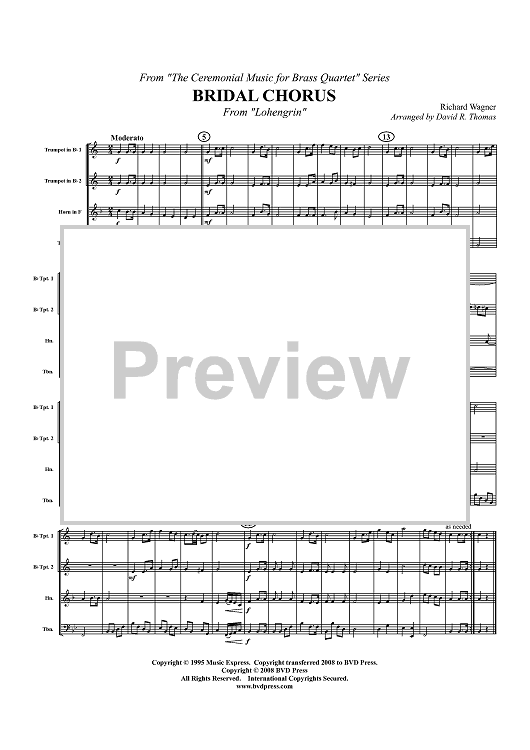 Bridal Chorus - Score