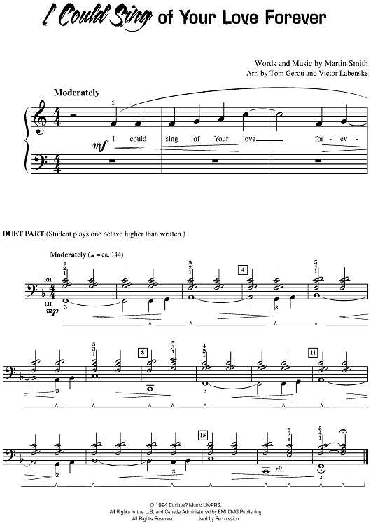 I Could Sing of Your Love Forever