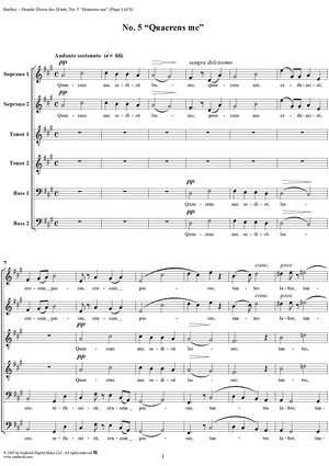 Grande Messe des Morts (Requiem), No. 5: Quaerens me