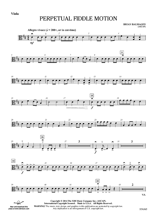 Perpetual Fiddle Motion - Viola