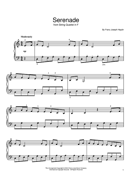 Serenade From String Quartet in F