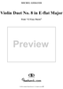 Violin Duet No. 8 in E-flat Major from "Twelve Easy Duets", Op. 10 - Violin 1