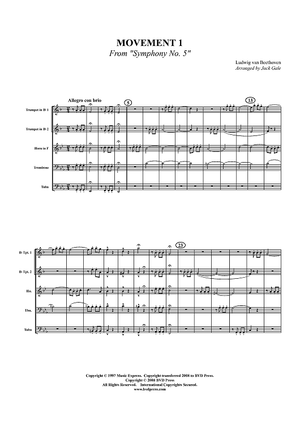 Movement 1 from "Symphony No. 5" - Score