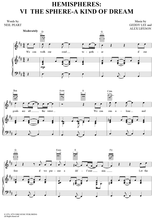 Hemispheres, Part 6:  The Sphere - A Kind of Dream