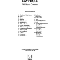 Egyptique - Score