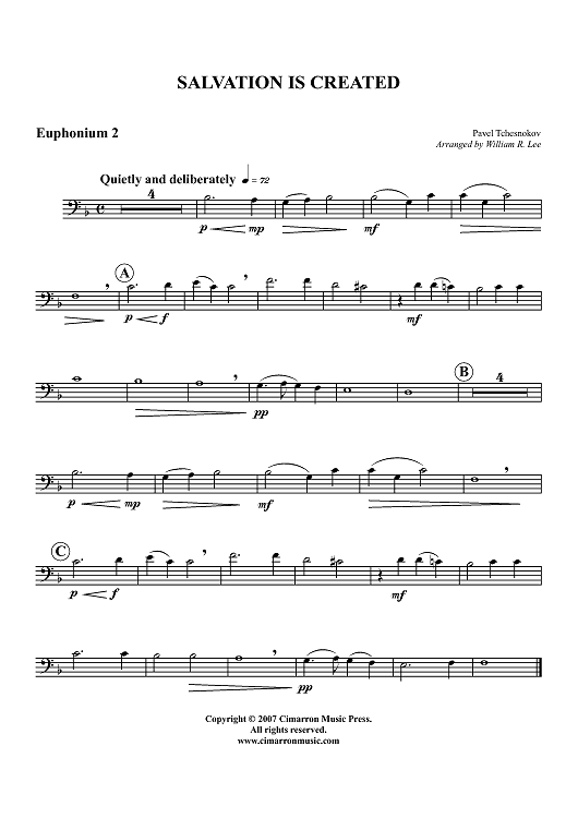 Salvation is Created - Euphonium 2 BC/TC