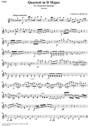 Piano Quartet No. 2 in D Major, WoO 36 - Violin