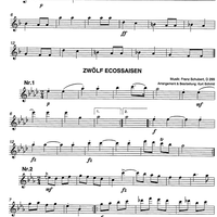 Ecossaise D158 & 12 Ecossaisen D229 - Violin 1