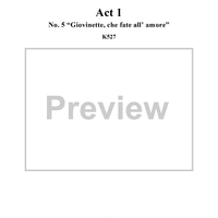 "Giovinette, che fate all' amore", No. 5 from "Don Giovanni", Act 1, K527 - Full Score