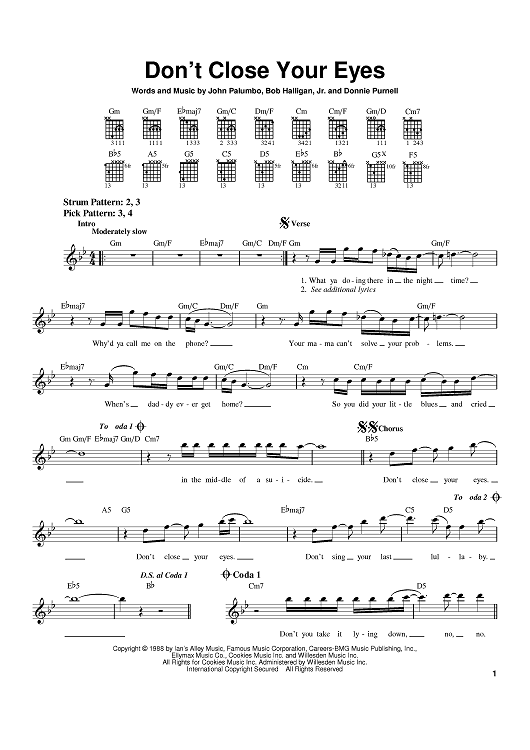 Don't Close Your Eyes