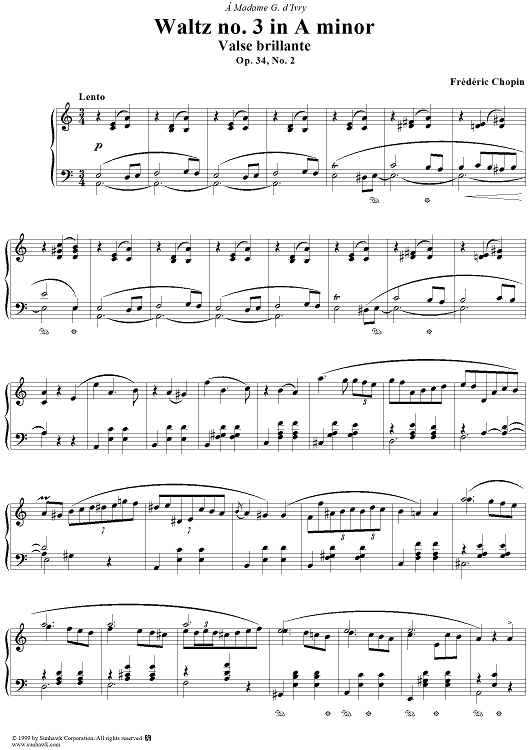 No. 3 in A Minor, Op. 34, No. 2