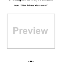 O Magnum Mysterium from "Liber Primus Motettorum"