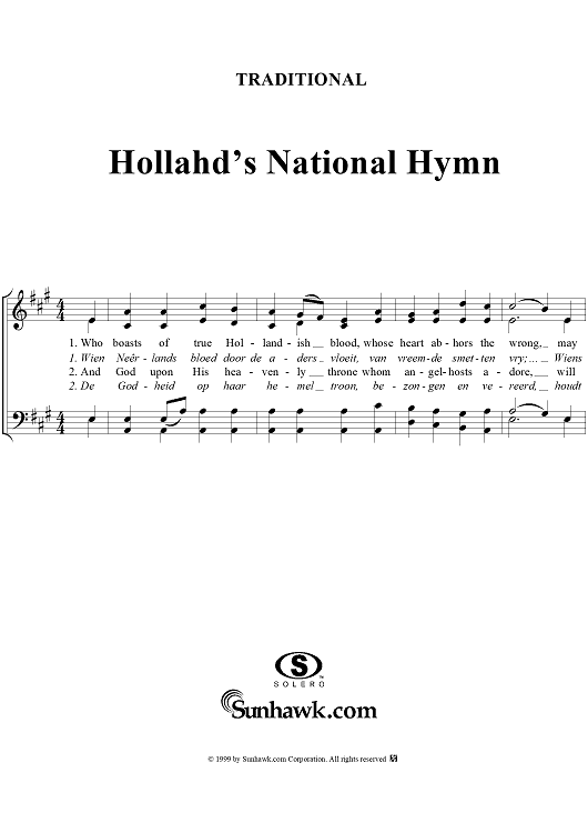 Holland's National Hymn