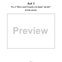 "Herr und Freund, wie dank' ich dir", No. 6 from "Zaide", Act 1, K336b (K344) - Full Score