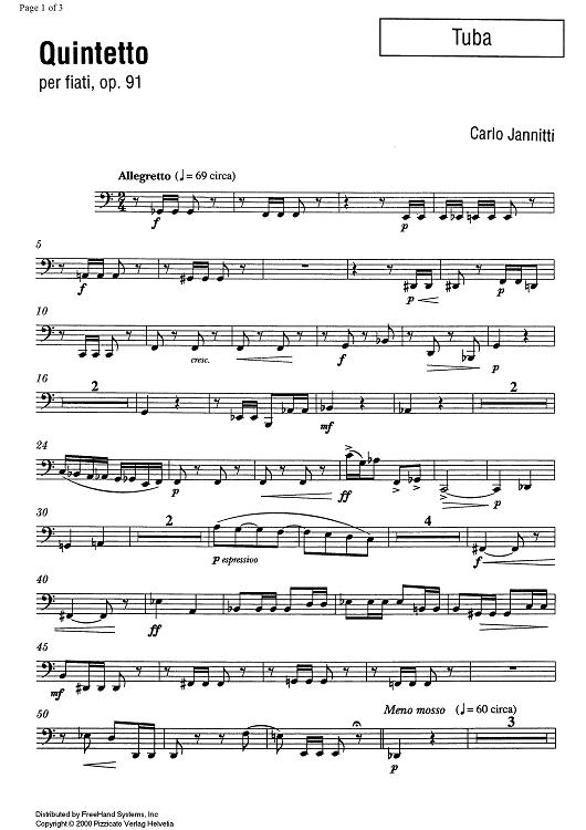 Quintetto Op.91 - Tuba
