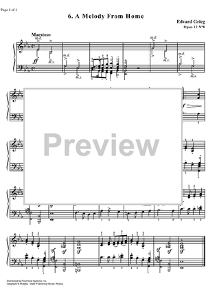 Lyrical Pieces Op.12 No. 8 - Faedrelandssang (National song)