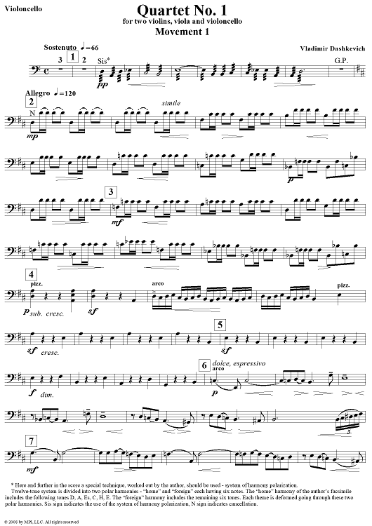 String Quartet No. 1 - Cello