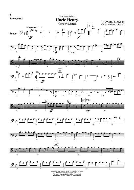 Uncle Henry - Trombone 2