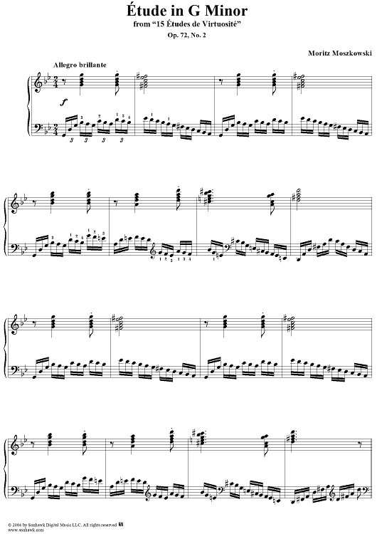 Etude in G Minor, Op. 72, No. 2