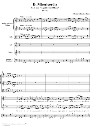 Et misericordia (Duet), No. 6 from "Magnificat in D Major"