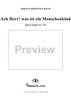 "Ach Herr! was ist ein Menschenkind", Aria, No. 4 from Cantata No. 110: "Unser Mund sei voll Lachens" - Piano Score