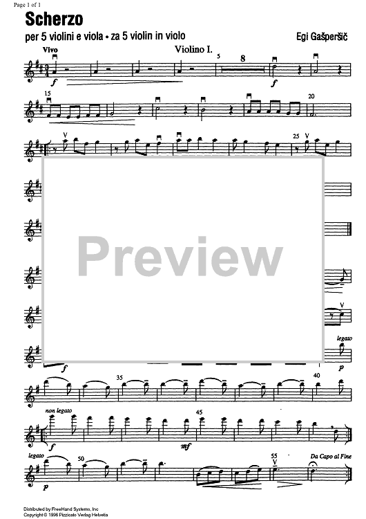 Scherzo - Violin 1