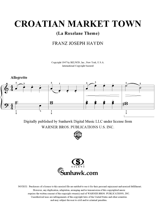 Croatian Market Town (La Roxelane Theme)