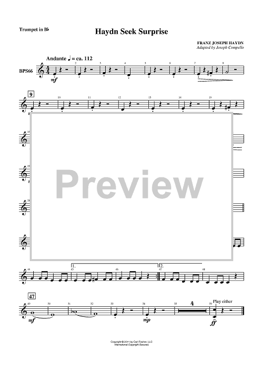 Haydn Seek Surprise - Trumpet in Bb