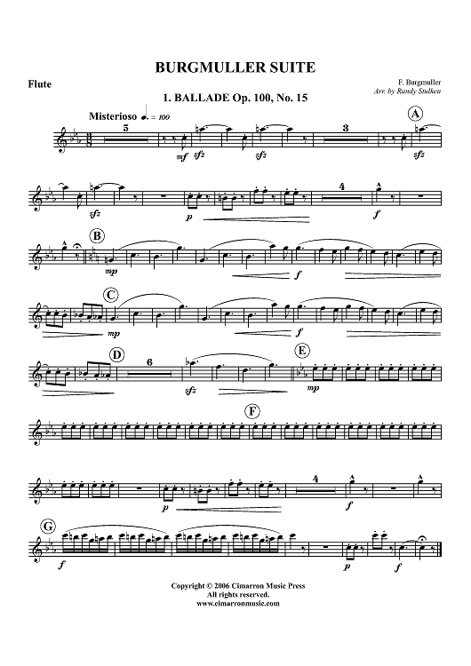 Burgmuller Suite - Flute