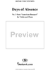 American Bouquet, No. 3: Days of Absence - Piano Score